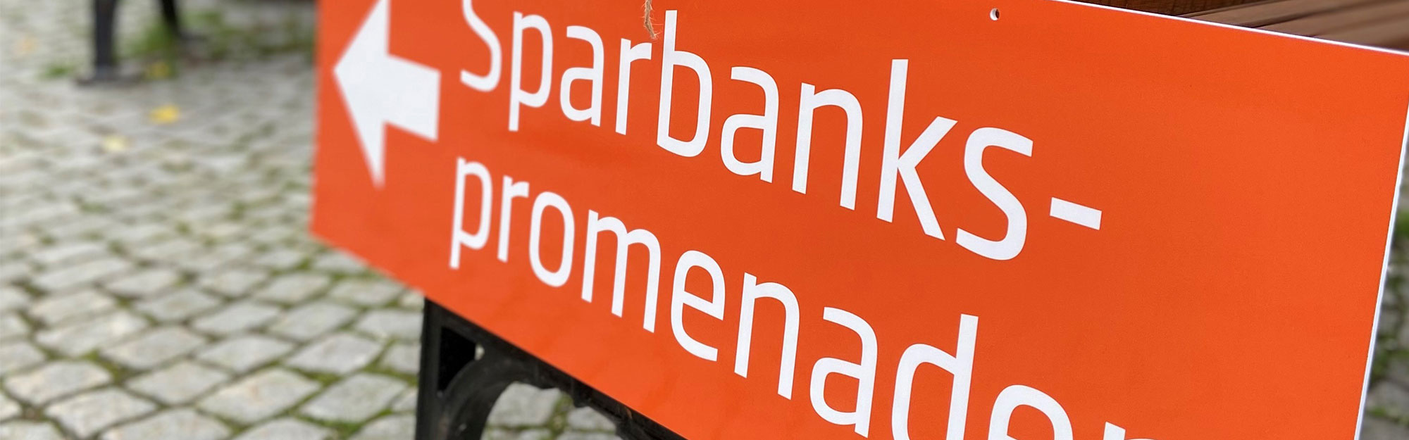 Skylt om Sparbankspromenad